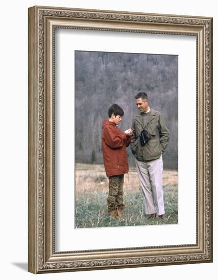 James Buckley and His Son Billy Bird Watching, Sharon, Connecticut, 1970-Alfred Eisenstaedt-Framed Photographic Print