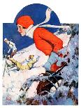 "Woman Skier," Saturday Evening Post Cover, February 14, 1931-James C. McKell-Giclee Print