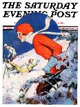 "Woman Skier," Saturday Evening Post Cover, February 14, 1931-James C. McKell-Giclee Print