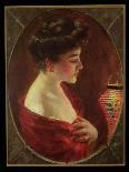 Woman with Japanese Lantern-James Carroll Beckwith-Giclee Print