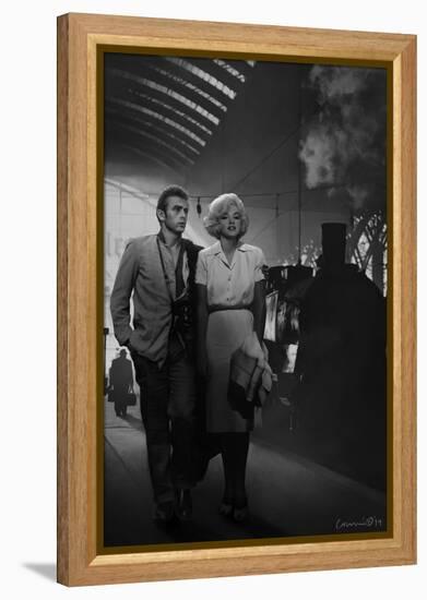 James Dean and Marilyn at the Station-Chris Consani-Framed Stretched Canvas