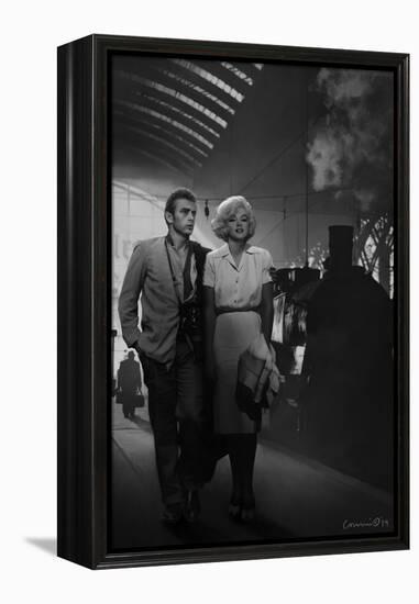 James Dean and Marilyn at the Station-Chris Consani-Framed Stretched Canvas