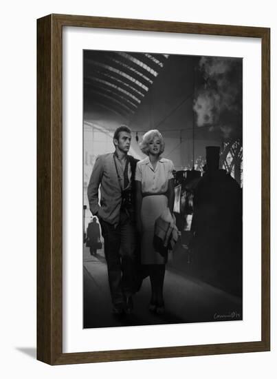 James Dean and Marilyn at the Station-Chris Consani-Framed Premium Giclee Print