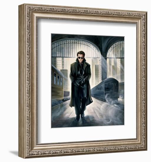 James Dean Parting Train-Renate Holzner-Framed Premium Giclee Print