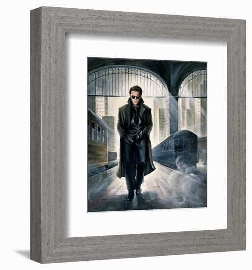 James Dean Parting Train-Renate Holzner-Framed Premium Giclee Print