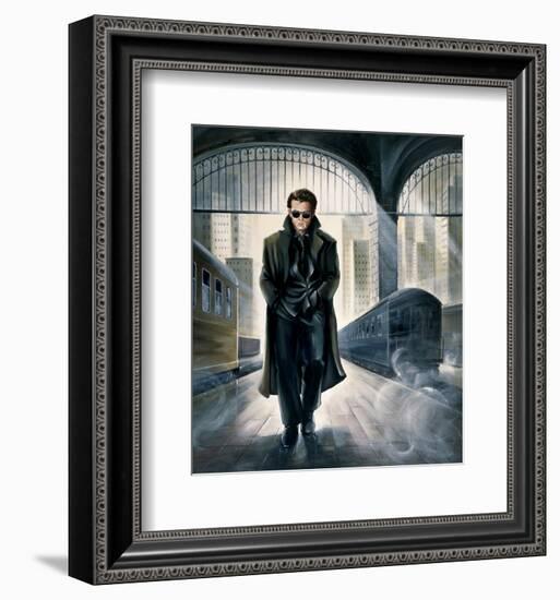 James Dean Parting Train-Renate Holzner-Framed Premium Giclee Print