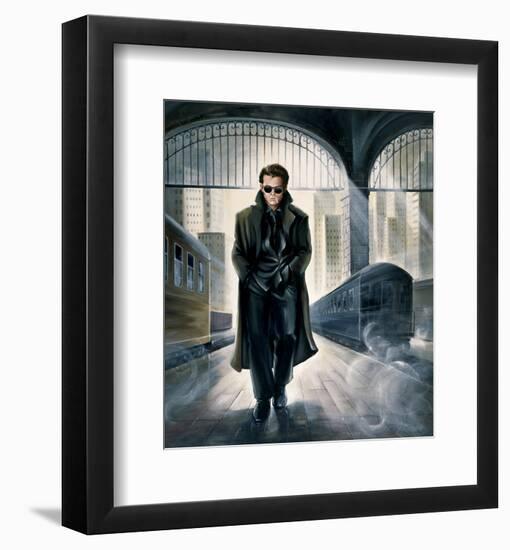 James Dean Parting Train-Renate Holzner-Framed Premium Giclee Print