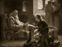 The Venerable Bede Translating the Last Chapter of St John, 1926-James Doyle Penrose-Framed Premier Image Canvas