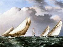 Yacht Race in New York Harbor-James^ E Buttersworth-Mounted Giclee Print