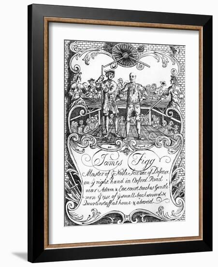 James Figg - advertisment by William Hogarth, c 1729/30-William Hogarth-Framed Giclee Print
