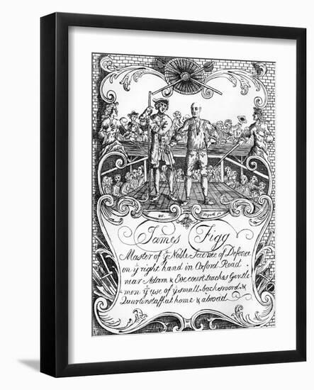 James Figg - advertisment by William Hogarth, c 1729/30-William Hogarth-Framed Giclee Print