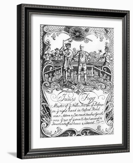 James Figg - advertisment by William Hogarth, c 1729/30-William Hogarth-Framed Giclee Print