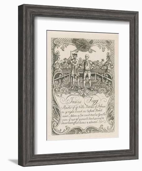 James Figg's Trade Card Designed by Hogarth-William Hogarth-Framed Giclee Print