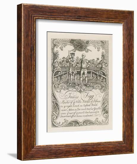 James Figg's Trade Card Designed by Hogarth-William Hogarth-Framed Giclee Print