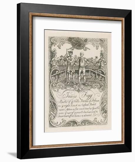 James Figg's Trade Card Designed by Hogarth-William Hogarth-Framed Giclee Print