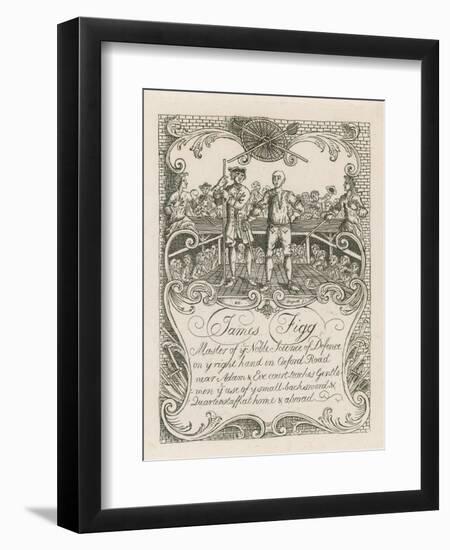 James Figg's Trade Card Designed by Hogarth-William Hogarth-Framed Giclee Print