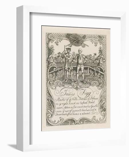 James Figg's Trade Card Designed by Hogarth-William Hogarth-Framed Giclee Print