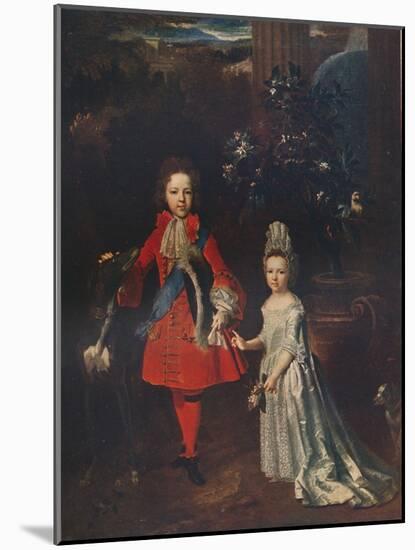 James Francis Edward Stuart (1688-1765), Louisa Maria Theresa Stuart (1692-1712), 1695, (1911)-Nicolas De Largilliere-Mounted Giclee Print