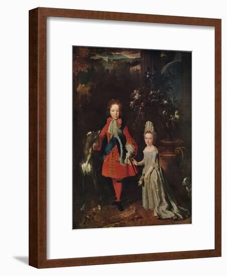 James Francis Edward Stuart (1688-1765), Louisa Maria Theresa Stuart (1692-1712), 1695, (1915)-Nicolas De Largilliere-Framed Giclee Print