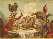 The Plumb-Pudding in Danger, or State Epicures Taking Un Petit Souper-James Gillray-Giclee Print