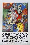 Give the World the Once over in the United States Navy Poster-James H. Daugherty-Framed Giclee Print