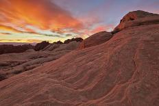 Brilliant Orange Clouds at Sunrise over Sandstone, Valley of Fire State Park, Nevada-James Hager-Photographic Print