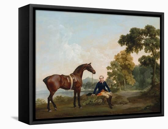 James Hamilton, 2Nd Earl of Clanbrassil (1730-1798), with His Bay Hunter Mowbray, Resting on a Wood-George Stubbs-Framed Premier Image Canvas