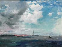New Brighton from the Mersey, 1907 (Oil on Panel)-James Hamilton Hay-Giclee Print