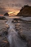 Haystack Rock at Sunset, Pacific City, Oregon, United States of America, North America-James-Photographic Print