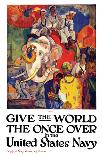 Give the World the Once Over in the United States Navy , c.1919-James Henry Daugherty-Framed Stretched Canvas