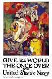 Give the World the Once Over in the United States Navy , c.1919-James Henry Daugherty-Framed Stretched Canvas