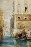 The Gondola, Venice, with Santa Maria Della Salute in the Distance, 1865-James Holland-Framed Giclee Print