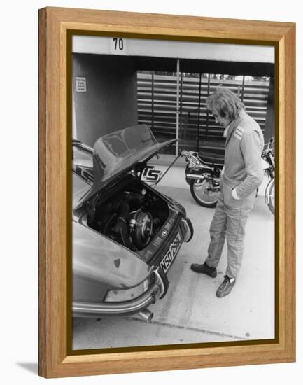 James Hunt with a Porsche, C1972-C1973-null-Framed Premier Image Canvas