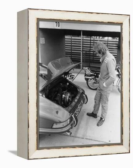 James Hunt with a Porsche, C1972-C1973-null-Framed Premier Image Canvas