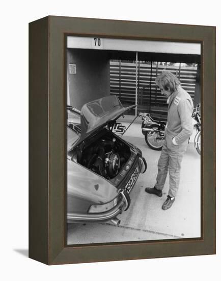 James Hunt with a Porsche, C1972-C1973-null-Framed Premier Image Canvas