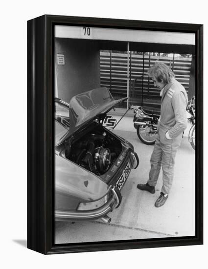 James Hunt with a Porsche, C1972-C1973-null-Framed Premier Image Canvas