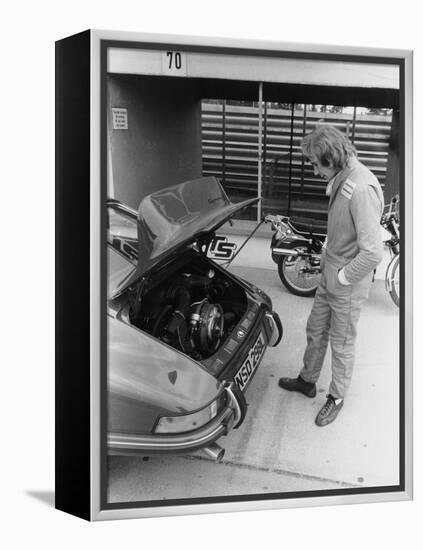 James Hunt with a Porsche, C1972-C1973-null-Framed Premier Image Canvas