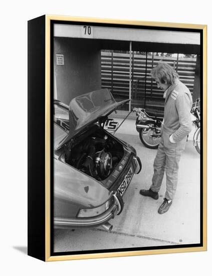 James Hunt with a Porsche, C1972-C1973-null-Framed Premier Image Canvas