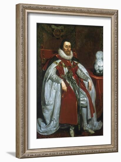 James I, King of England and Scotland, 1621-Daniel Mytens-Framed Giclee Print