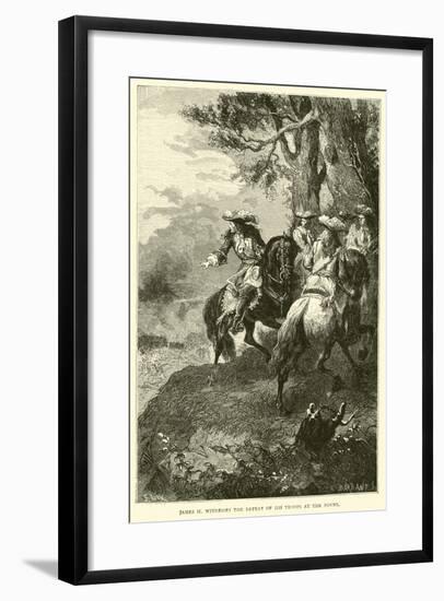 James II Witnesses the Defeat of His Troops at the Boyne-null-Framed Giclee Print