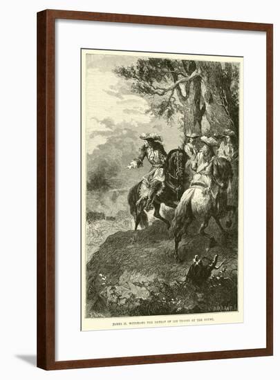 James II Witnesses the Defeat of His Troops at the Boyne-null-Framed Giclee Print