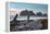 James Island with driftwood on the beach at La Push on the Pacific Northwest coast, Washington Stat-Martin Child-Framed Premier Image Canvas