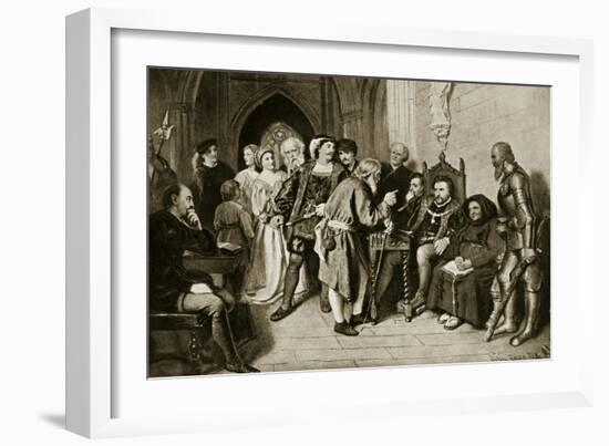 James Iv in Council before the Battle of Flodden, 1513-John Faed-Framed Giclee Print