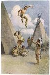 The Sioux War Chief Shoots an Arrow at the Monster Ratlesnake and Kills It-James Jack-Art Print