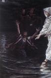 David slings the stone by J James Tissot - Bible-James Jacques Joseph Tissot-Giclee Print
