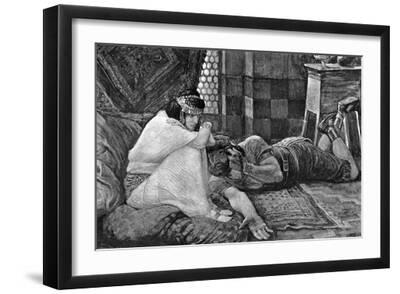 'Samson reveals his secret to Delilah - Bible' Framed Giclee Print