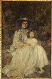 Girl Seated in a Chair-James Jebusa Shannon-Framed Giclee Print