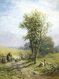A Shepherd Boy and His Sheep Dog Neglecting their Duty, 1851 (Oil on Canvas)-James John Hill-Mounted Giclee Print