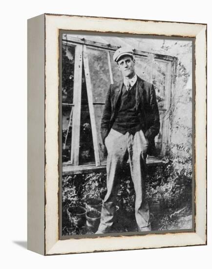 James Joyce in the Garden of His Friend Constantine Curran in Dublin, 1904-Irish Photographer-Framed Premier Image Canvas