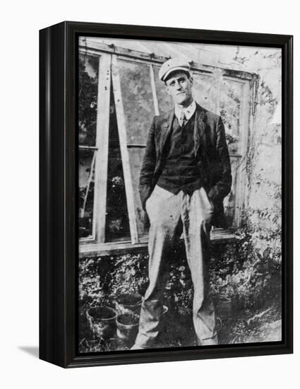 James Joyce in the Garden of His Friend Constantine Curran in Dublin, 1904-Irish Photographer-Framed Premier Image Canvas